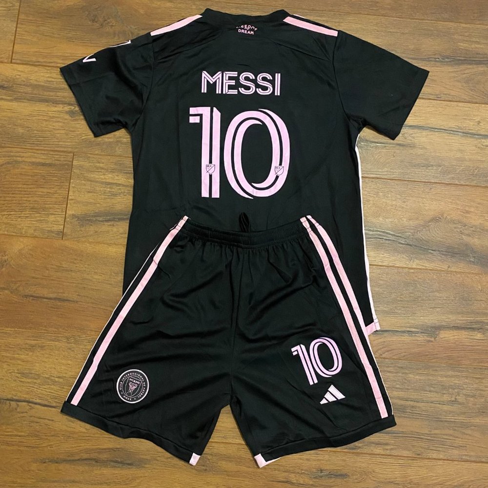 2023 Inter Miami Away #10 Messi Soccer Jersey and Shorts Set - Kids